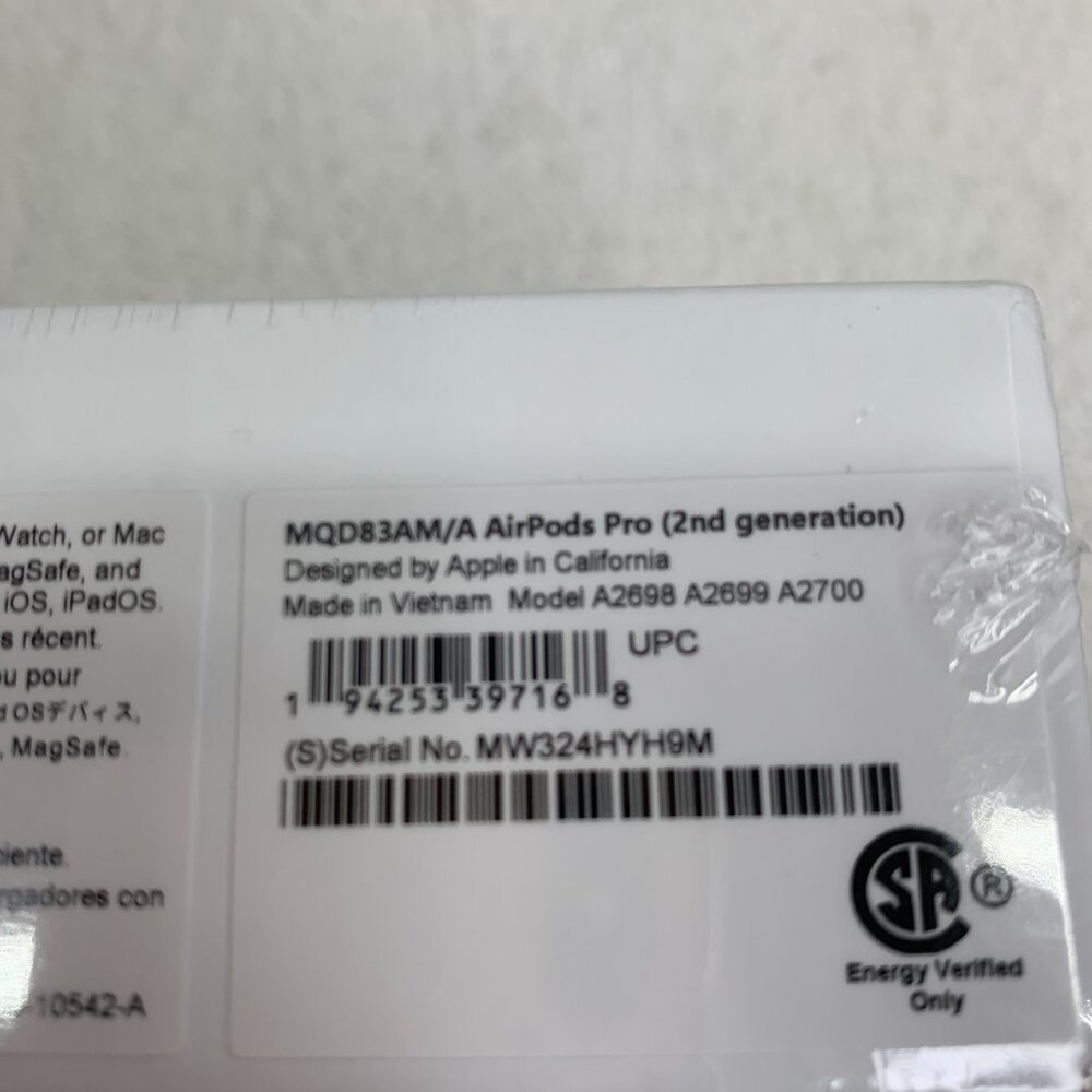 Apple AirPods Pro 2nd Generation with MagSafe Wireless Charging Case Sealed Box - Picture 8 of 9